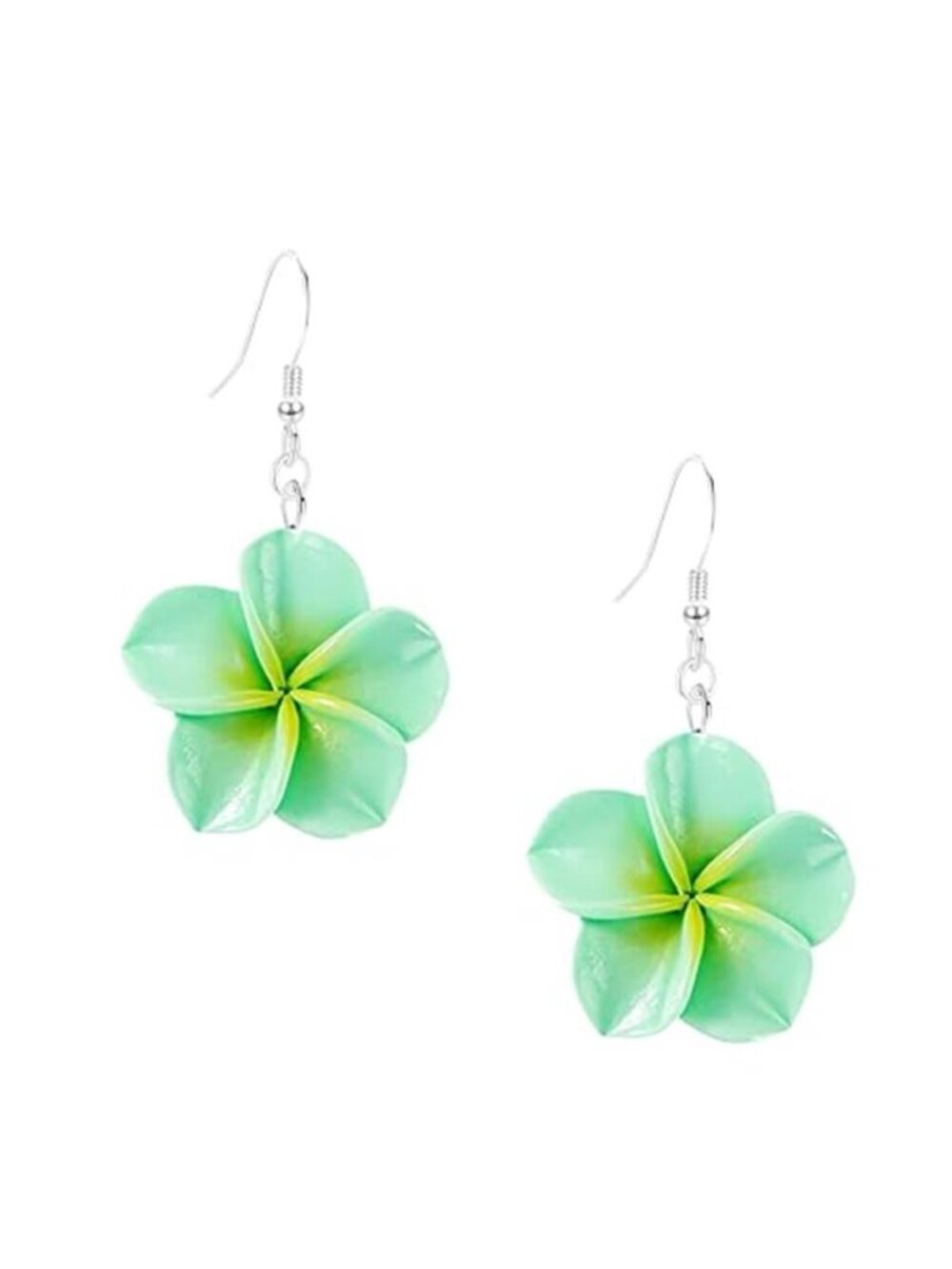 Plumeria Dangle Earrings Hawaiian